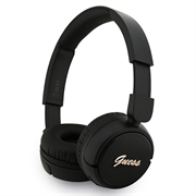 Guess Metal Logo Script Bluetooth 5.3 On-Ear hörlurar - Svart