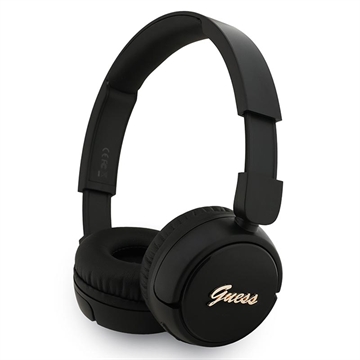 Guess Metal Logo Script Bluetooth 5.3 On-Ear hörlurar - Svart