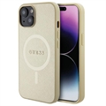 iPhone 15 Guess Saffiano Hybrid Skal - MagSafe Kompatibel - Beige