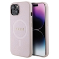 iPhone 15 Guess Saffiano Hybrid Skal - MagSafe Kompatibel - Rosa