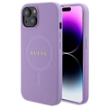iPhone 15 Guess Saffiano Hybrid Skal - MagSafe Kompatibel - Lila