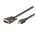 Goobay HDMI / DVI-D-Kabel - Guldpläterad - 1,5m