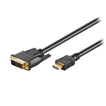 Goobay HDMI / DVI-D-Kabel - Guldpläterad