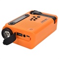 HanRongDa HRD-900 Campingradio med Ficklampa och SOS-alarm - Orange