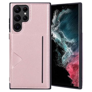 Hanman Mika Samsung Galaxy S23 Ultra 5G Skal med Plånbok - Roséguld