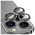 Hat Prince Glitter iPhone 14 Pro/14 Pro Max Kameralinsskydd - Svart