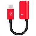 Hat Prince HC-13 USB-C / 3.5mm & Type-C Ljudadapter - Röd