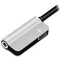 Hat Prince HC-13 USB-C / 3.5mm & Type-C Ljudadapter - Silver