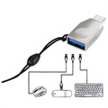 Hoco UA9 USB 3.1 Type-C / USB 3.0 OTG Adapter - Silver