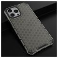 Honeycomb Armored iPhone 14 Pro Max Hybridskal - Svart