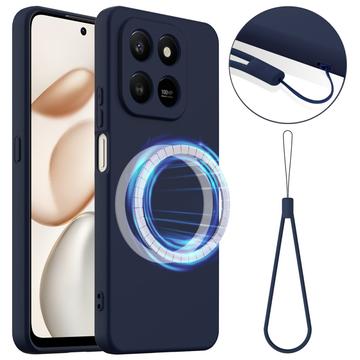 Honor 400 Smart 5G/4G/X7d 4G/5G Liquid Silikonskal - MagSafe-kompatibelt - Mörkblå