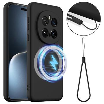 Honor Magic7 Pro Liquid Silikonskal - MagSafe-kompatibelt - Svart