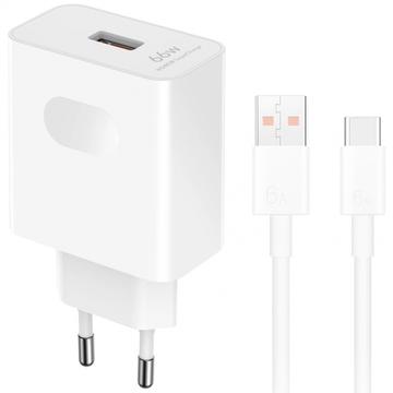 Honor SuperCharge strömadapter med USB-C-kabel HN-110600E00 - 66W - Vit