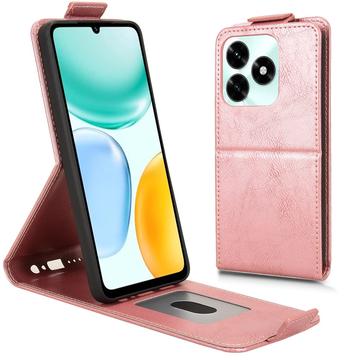 Honor X5c Plus vertikalt flipfodral med stativ - Roséguld