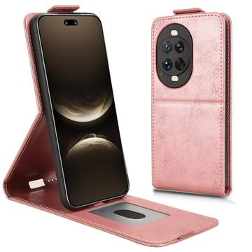 Huawei Nova 14 Pro vertikalt flipfodral med stativ - Roséguld