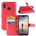 Huawei P20 Lite Plånboksfodral med Magnetstängning - Röd