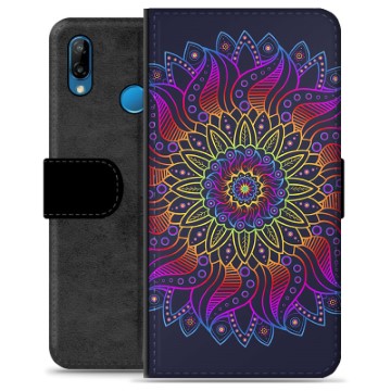 Huawei P30 Lite Premium Plånboksfodral - Färgrik Mandala