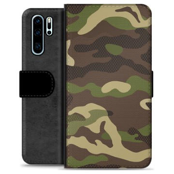 Huawei P30 Pro Premium Plånboksfodral - Kamouflage