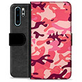 Huawei P30 Pro Premium Plånboksfodral - Rosa Kamouflage
