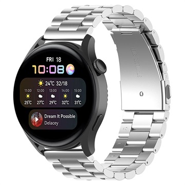 Huawei Watch 3/3 Pro Armband i Rostfritt Stål - Silver
