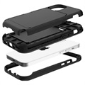 iPhone 12/12 Pro Hybridskal med Gömd Spegel och Korthållare