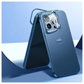 iPhone 14 Pro Max Hybrid Skal med Gömd Stativ - Blå