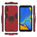 Samsung Galaxy A7 (2018) Hybridskal med Ringhållare - Röd