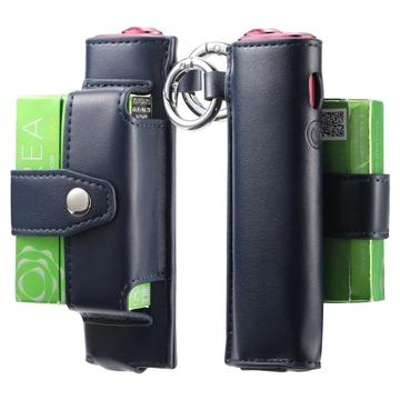 IQOS ILUMA i One/ILUMA One E-cigarettfodral i läder - marinblå