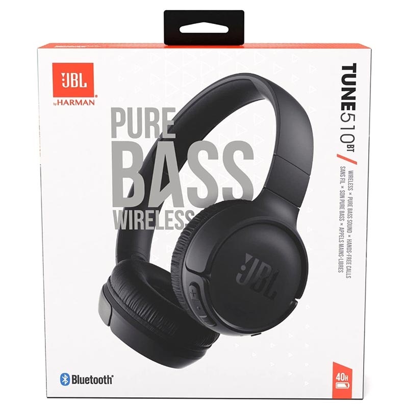New JBL Tune 510BT: Wireless On-Ear Headphones with Purebass Sound - White  50036380621