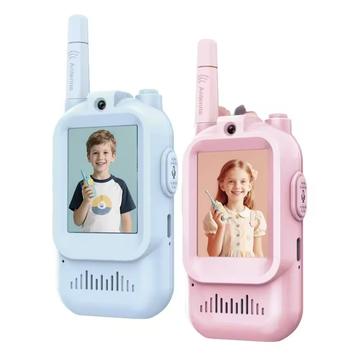 JK200 Video Walkie-Talkie för barn med kamera - 2 st. - Blå / Rosa
