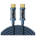 Joyroom S-CC100A20 Flätad USB-C Kabel - 100W, 2m - Blå