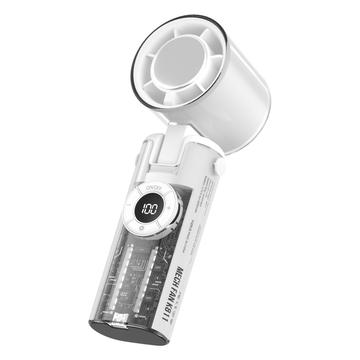 K-811 Transparent Mecha handhållen fläkt - vit