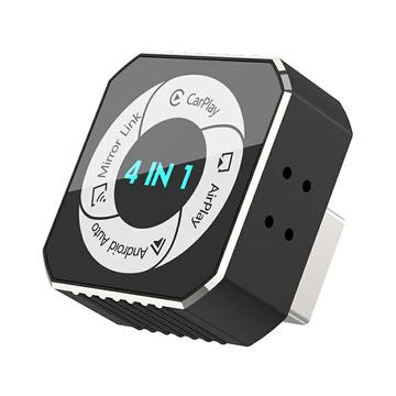 K6 Plus 4-i-1 trådlös CarPlay/Android Auto-adapter