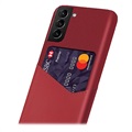 KSQ Samsung Galaxy S22 5G Skal med Korthållare - Röd