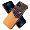 KSQ iPhone 13 Pro Max Skal med Korthållare - Brun
