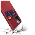 KSQ Samsung Galaxy A72 5G Skal med Kortplats - Röd