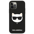 Karl Lagerfeld Choupette iPhone 12/12 Pro Silikonskal - Svart
