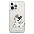 Karl Lagerfeld Klar iPhone 13 Pro Max TPU-Skal - Choupette Äter