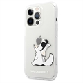 Karl Lagerfeld Klar iPhone 14 Pro Max TPU-Skal - Choupette Äter