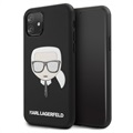 Karl Lagerfeld Embossed Glitter iPhone 11 Hybrid Skal - Svart