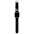 Karl Lagerfeld Ikonik Apple Watch 7/SE/6/5/4/3/2/1 Armband - 45mm/44mm/42mm - Svart