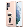 Karl Lagerfeld Ikonik Samsung Galaxy S23 Ultra 5G Silikonskal - Rosa