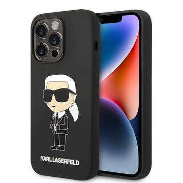 iPhone 15 Pro Max Karl Lagerfeld Ikonik Silikonskal - Svart