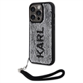 iPhone 13 Pro Karl Lagerfeld Reversible Sequins Skal - Svart / Silver