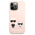 Karl Lagerfeld Karl & Choupette iPhone 13 Pro Max Silikonskal - Ljusrosa