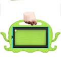 Samsung Galaxy Tab A7 Lite Stöttåligt Bärskal till Barn - Bläckfisk - Grön