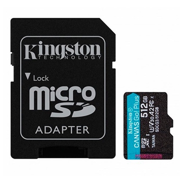 Kingston Canvas Go Plus microSDXC Minneskort - SDCS2/512GB