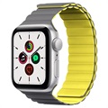 Kingxbar Apple Watch 7/SE/6/5/4/3/2/1 Magnetisk Armband - 41mm/40mm/38mm (Bulk Tillfredsställande) - Grå / Gul