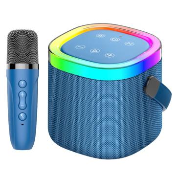 Konfulon F27 Bluetooth Karaoke-högtalare med mikrofon - Blå