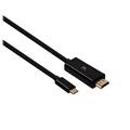 Ksix 4K USB-C till HDMI Kabel Adapter - 60Hz, 2m - Svart